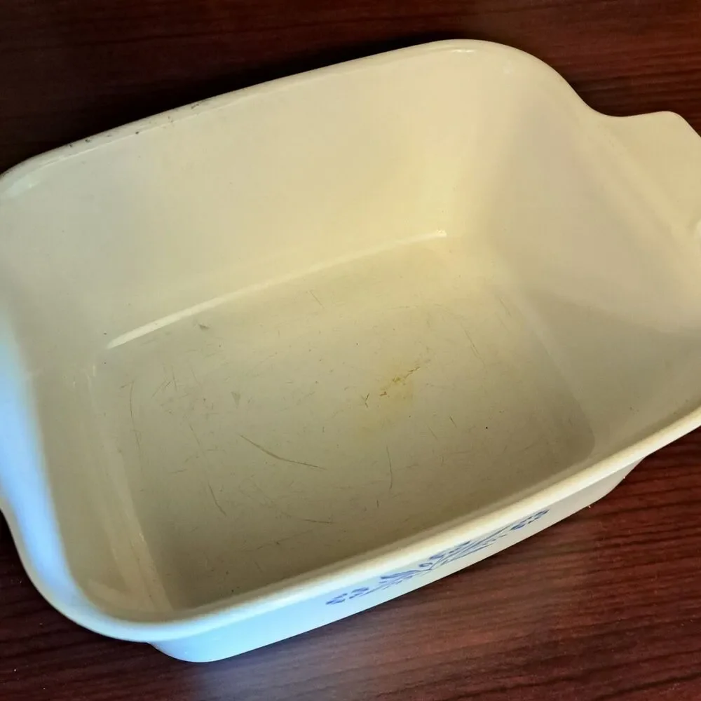 Vintage Corning Ware Blue Cornflower P-4-B 70s Hologram Stamp Bakeware